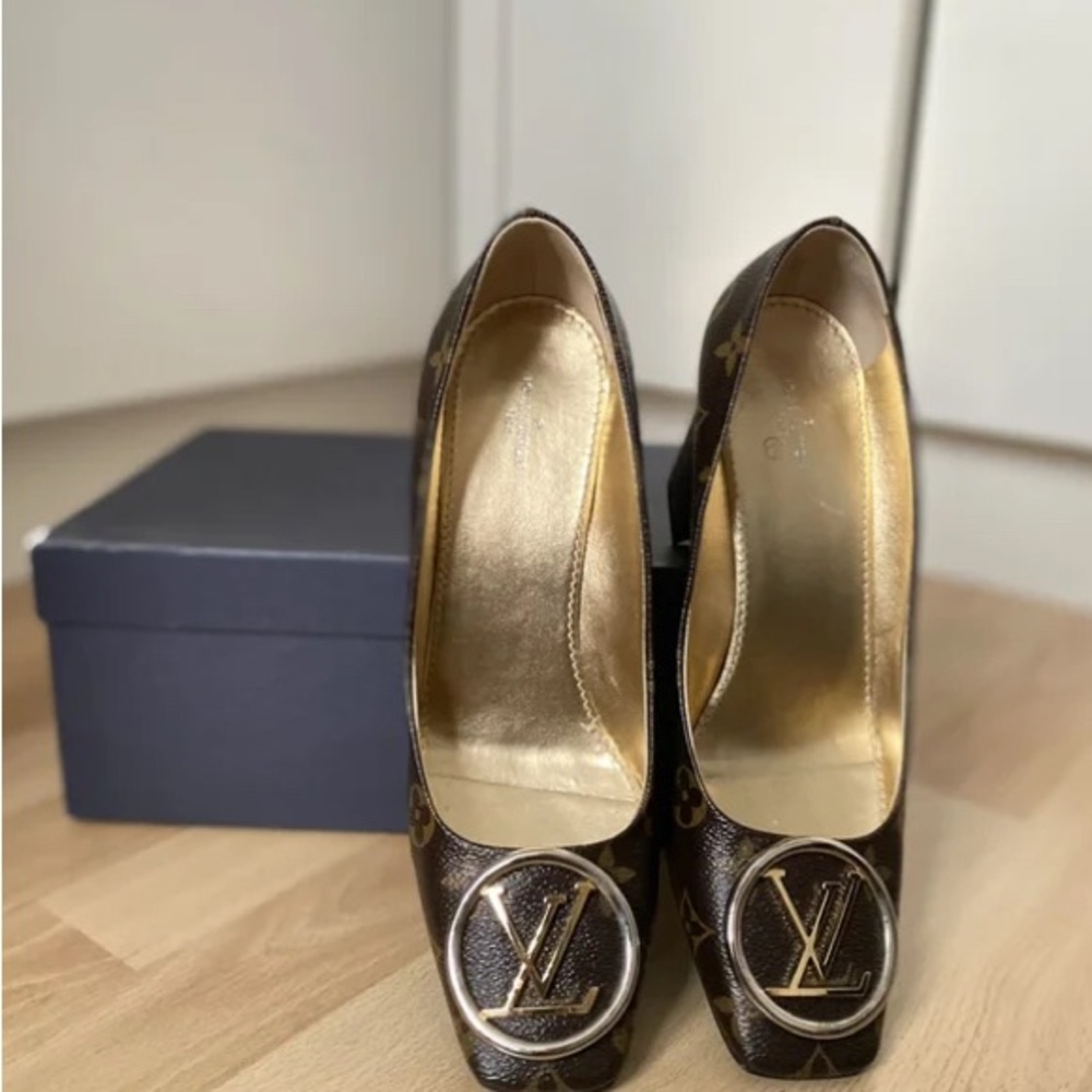 Gently Used Louis Vuitton Monogram Heels (Authentic)